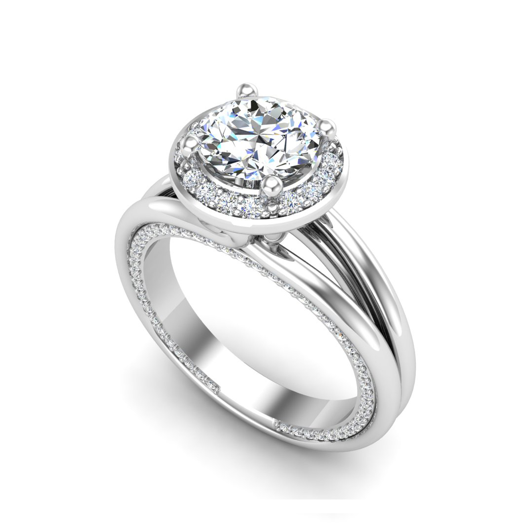 Korman Signature Miriam Halo Engagement Ring Setting